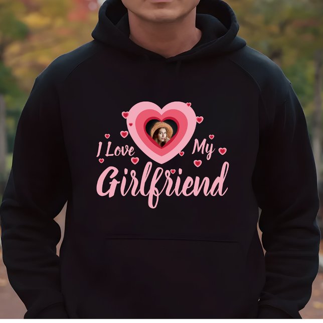 I Kärlek My Girlkompis Anpassningsbar Photo Namn C Hoodie (Skapare uppladdad)