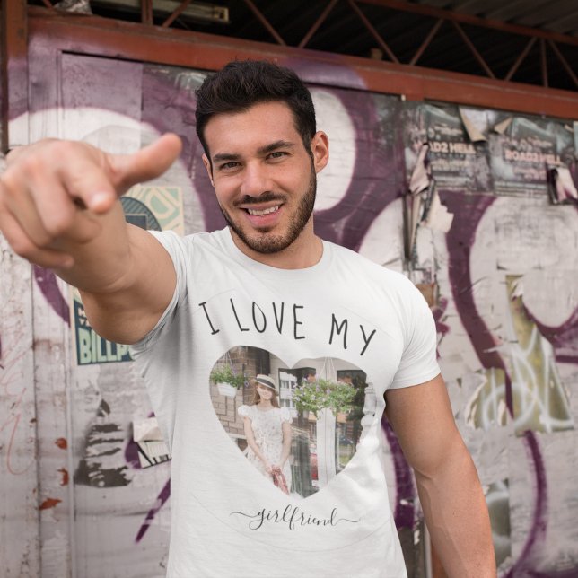 I kärlek My Girlkompis Anpassningsbar Photo T Shirt (Skapare uppladdad)