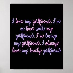 I Kärlek My Girlkompis Anpassningsbar Poster