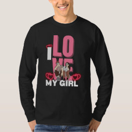 I Kärlek My Girlkompis Anpassningsbar T Shirt