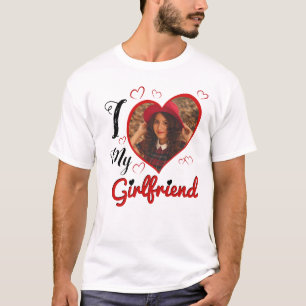 I Kärlek My Girlkompis Anpassningsbar Typography T Shirt
