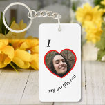I Kärlek My Girlkompis Boykompis Anpassningsbar Ph<br><div class="desc">Ladda upp ett foto och skapa enkelt nyckelkedjan personlig. Klicka på REDIGERA om du vill ändra bakgrunden färg eller färg. Du kan ÖVERFÖRA DESIGN på andra Zazzle-produkter och justera den så att den passar de flesta Zazzle-objekt. StandardStudio-design görs i vektorgrafik med hög upplösning för utskrift av professioneller. Tack för att...</div>