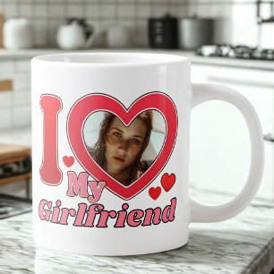 I Kärlek My Girlkompis Boykompis Wife Make Photo Jumbo Mugg