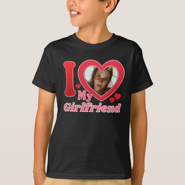 I Kärlek My Girlkompis Boykompis Wife Make Photo T Shirt (Framsida)