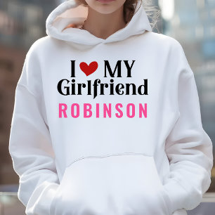 I Kärlek My Girlkompis Elegant White Hoodie