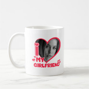 I Kärlek My Girlkompis Heart Anpassningsbar Photo Kaffemugg