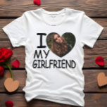 I Kärlek My Girlkompis Heart Anpassningsbar Photo T Shirt<br><div class="desc">I Kärlek My Girlkompis Heart Anpassningsbar Photo</div>