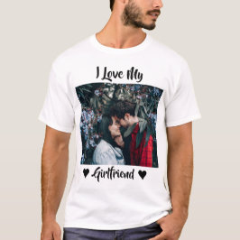 I Kärlek My Girlkompis Heart Personlig Photo T-S T Shirt