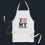 I Kärlek My Girlkompis Heart Photo Förkläde<br><div class="desc">Jag Kärlek min flickvän Heart Photo Vuxen Apron</div>