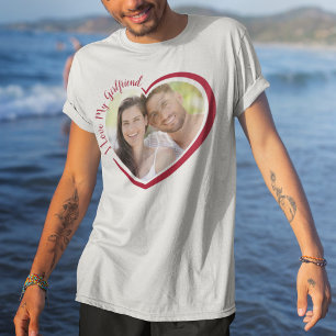 I Kärlek My Girlkompis Heart Photo T Shirt
