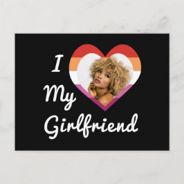 I Kärlek My Girlkompis Lesbisk Pride Anpassningsba Vykort