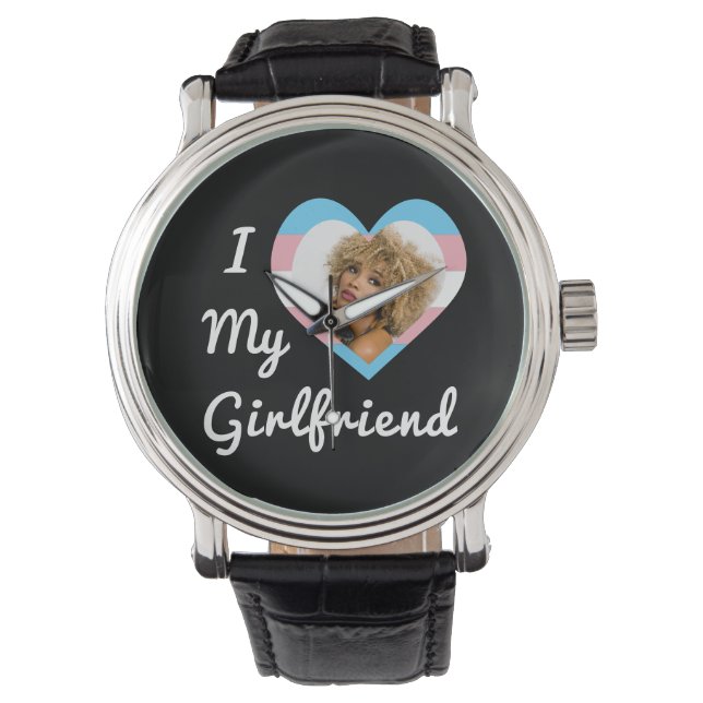 I Kärlek My Girlkompis LGBT Trans Pride Anpassning Armbandsur (Framsida)