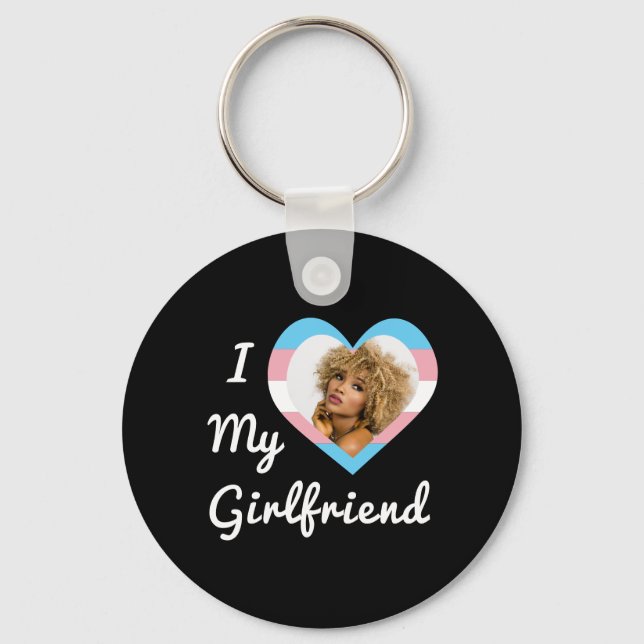 I Kärlek My Girlkompis LGBT Trans Pride Anpassning Nyckelring (Framsida)