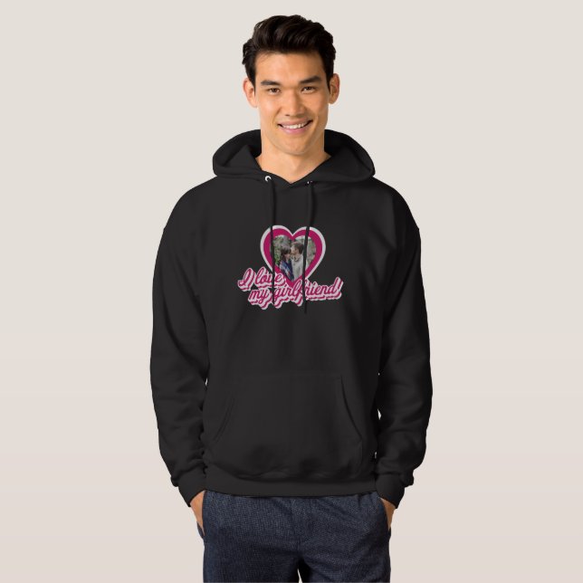 I Kärlek My Girlkompis Personlig Anpassningsbar Ph Hoodie (Hel framsida)