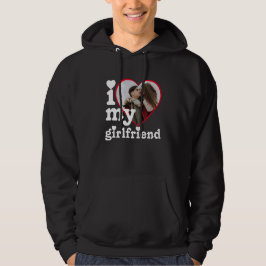 I Kärlek My Girlkompis Personlig Photo Hoodie