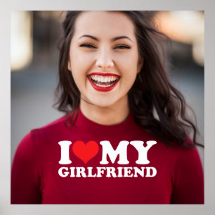 I Kärlek My Girlkompis Personlig Photo Keepsak Poster