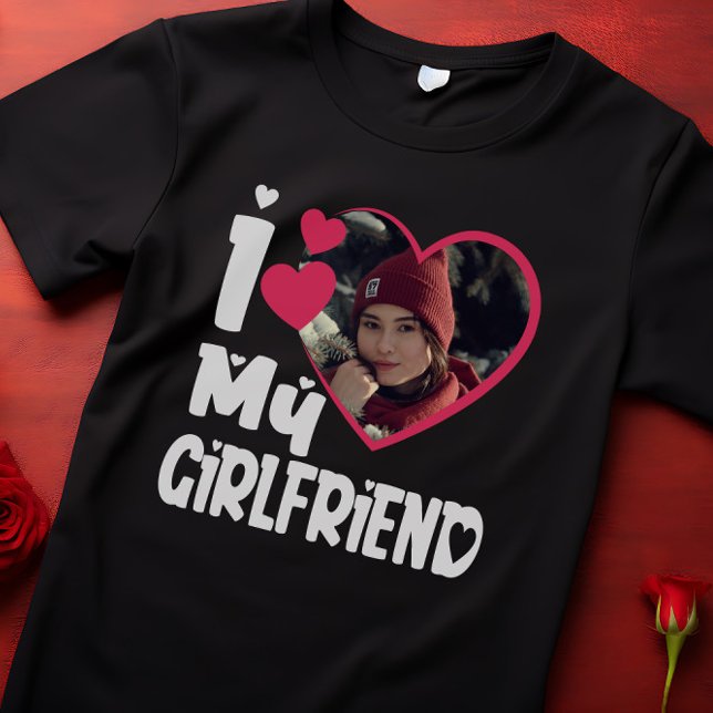 I Kärlek My Girlkompis Personlig Photo T Shirt (Skapare uppladdad)