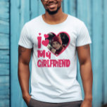 I Kärlek My Girlkompis Personlig Photo T Shirt<br><div class="desc">I Kärlek My Girlkompis Heart Anpassningsbar Photo</div>