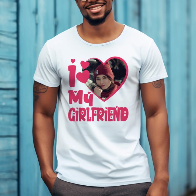 I Kärlek My Girlkompis Personlig Photo T Shirt (Skapare uppladdad)