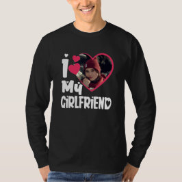 I Kärlek My Girlkompis Personlig Photo T Shirt