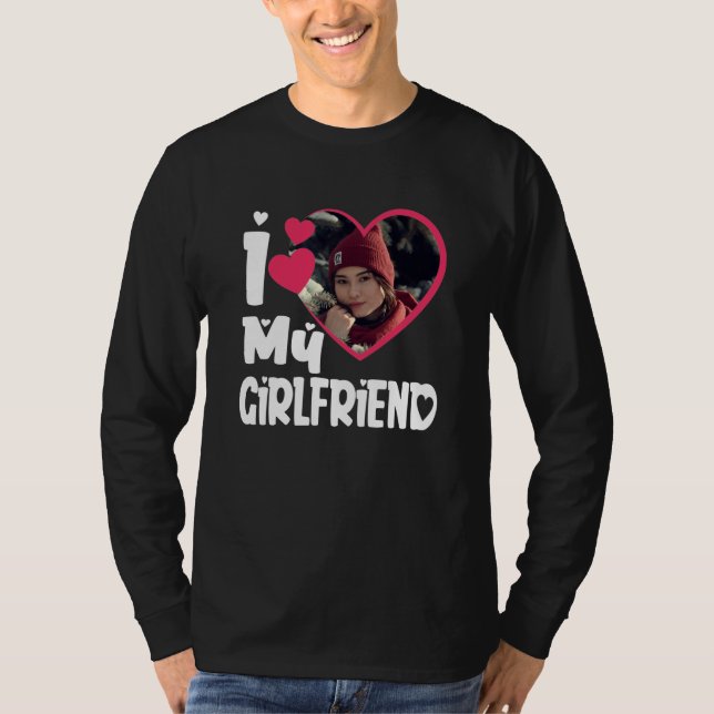 I Kärlek My Girlkompis Personlig Photo T Shirt (Framsida)