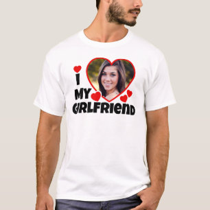 I Kärlek My Girlkompis Personlig Photo T-Shirt