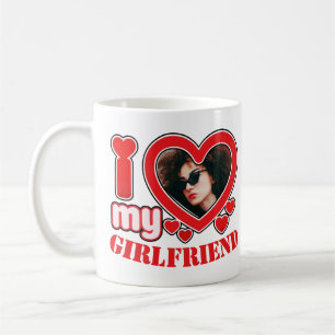 I Kärlek My Girlkompis Personlig Photo Text Kaffemugg