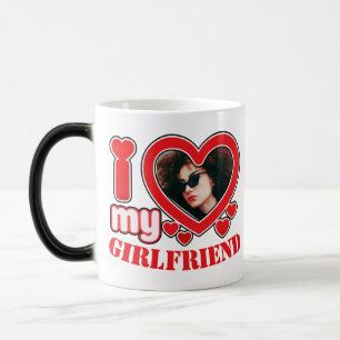 I Kärlek My Girlkompis Personlig Photo Text Magisk Mugg