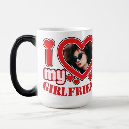I Kärlek My Girlkompis Personlig Photo Text Magisk Mugg