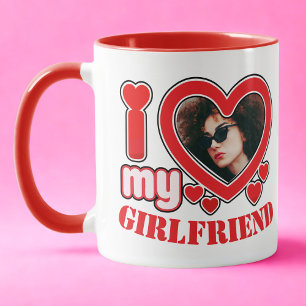 I Kärlek My Girlkompis Personlig Photo Text Mugg
