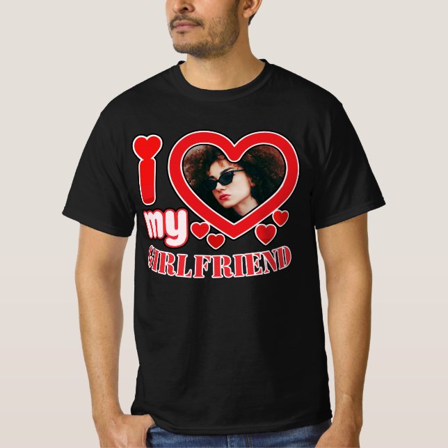 I Kärlek My Girlkompis Personlig T Shirt (Framsida)