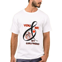 I Kärlek My Girlkompis Photo Anpassningsbar T-Shir