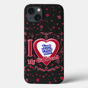I Kärlek My Girlkompis Photo Red Hearts Black
