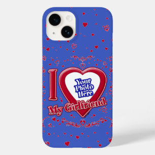 I Kärlek My Girlkompis Photo Red Hearts Deep Royal