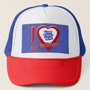 I Kärlek My Girlkompis Photo Red Hearts Deep Royal Keps