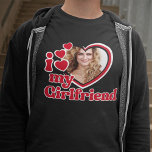 I Kärlek My Girlkompis Photo T Shirt<br><div class="desc">I Kärlek My Girlkompis Shirt - ladda upp ett foto inuti hjärtat</div>