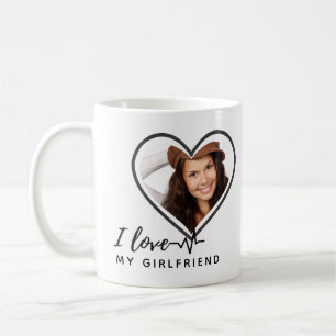 I Kärlek My Girlkompis PHOTO TEXT Personlig Gift Kaffemugg