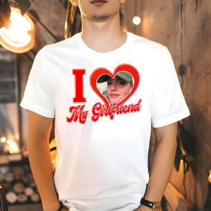 I Kärlek My Girlkompis Red Anpassningsbar Personli T Shirt