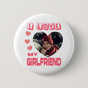 I Kärlek My Girlkompis Rosa Heart Anpassningsbar P Knapp