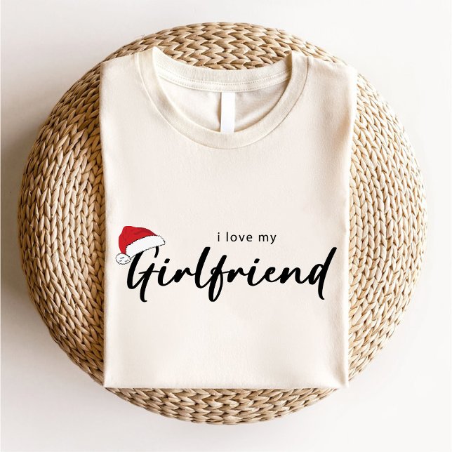 I Kärlek My Girlkompis Trendig White T Shirt (I Love My Girlfriend Christmas Trendy White T-Shirt)