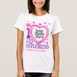 I kärlek My Girlkompis Valentines day Photo Hearts T Shirt
