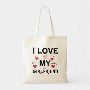 I Kärlek My Girlvän-Valentines day-Romantic-Funny Tygkasse