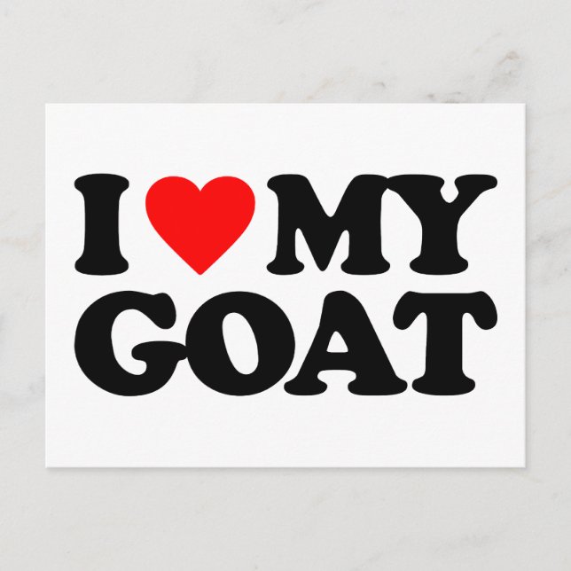 I KÄRLEK MY GOAT VYKORT (Framsida)