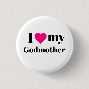 I Kärlek My Godmor Pinback Button Knapp