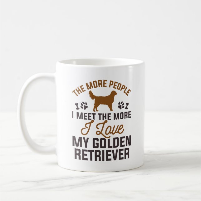 I Kärlek My Golden Retriever Kaffemugg (Vänster)