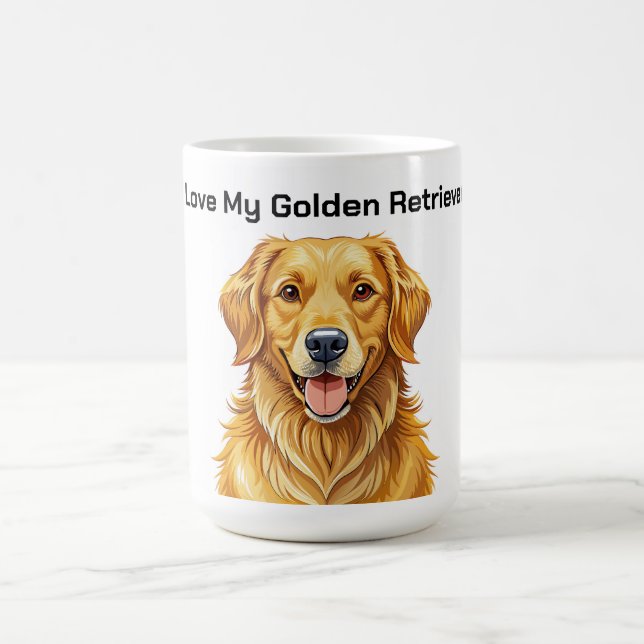 I Kärlek My Golden Retriever Kaffemugg (Center)