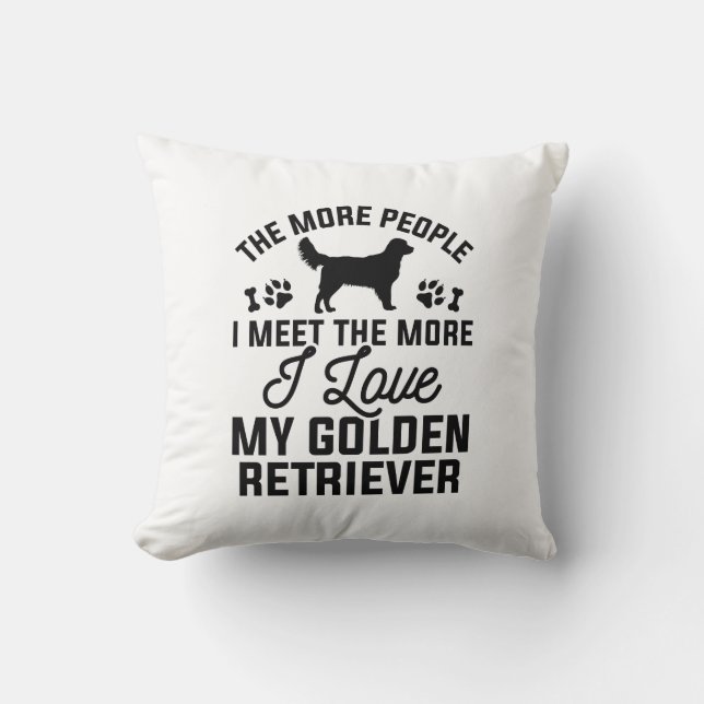 I Kärlek My Golden Retriever Kudde (Framsida)
