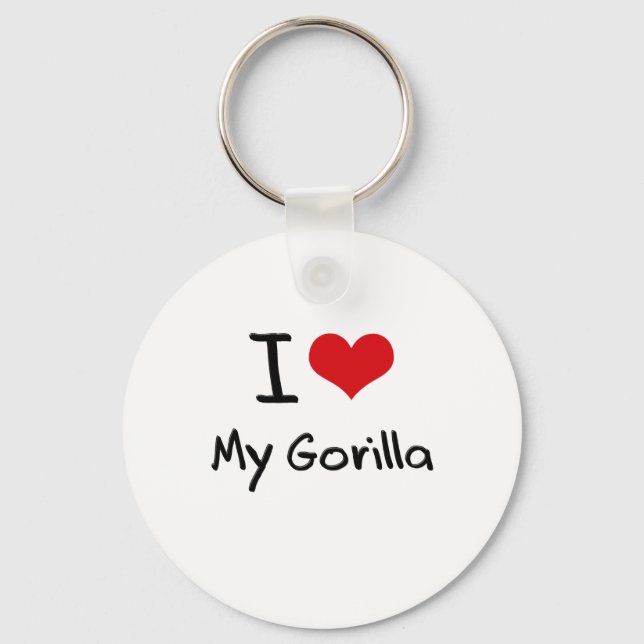 I Kärlek My Gorilla Nyckelring (Framsida)