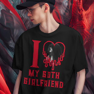 I Kärlek My Goth Girlkompis Bleeding Red Heart Pho T Shirt