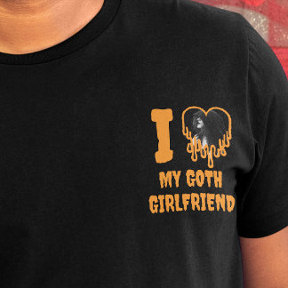 I Kärlek My Goth Girlkompis Drip Orange Heart Phot T Shirt